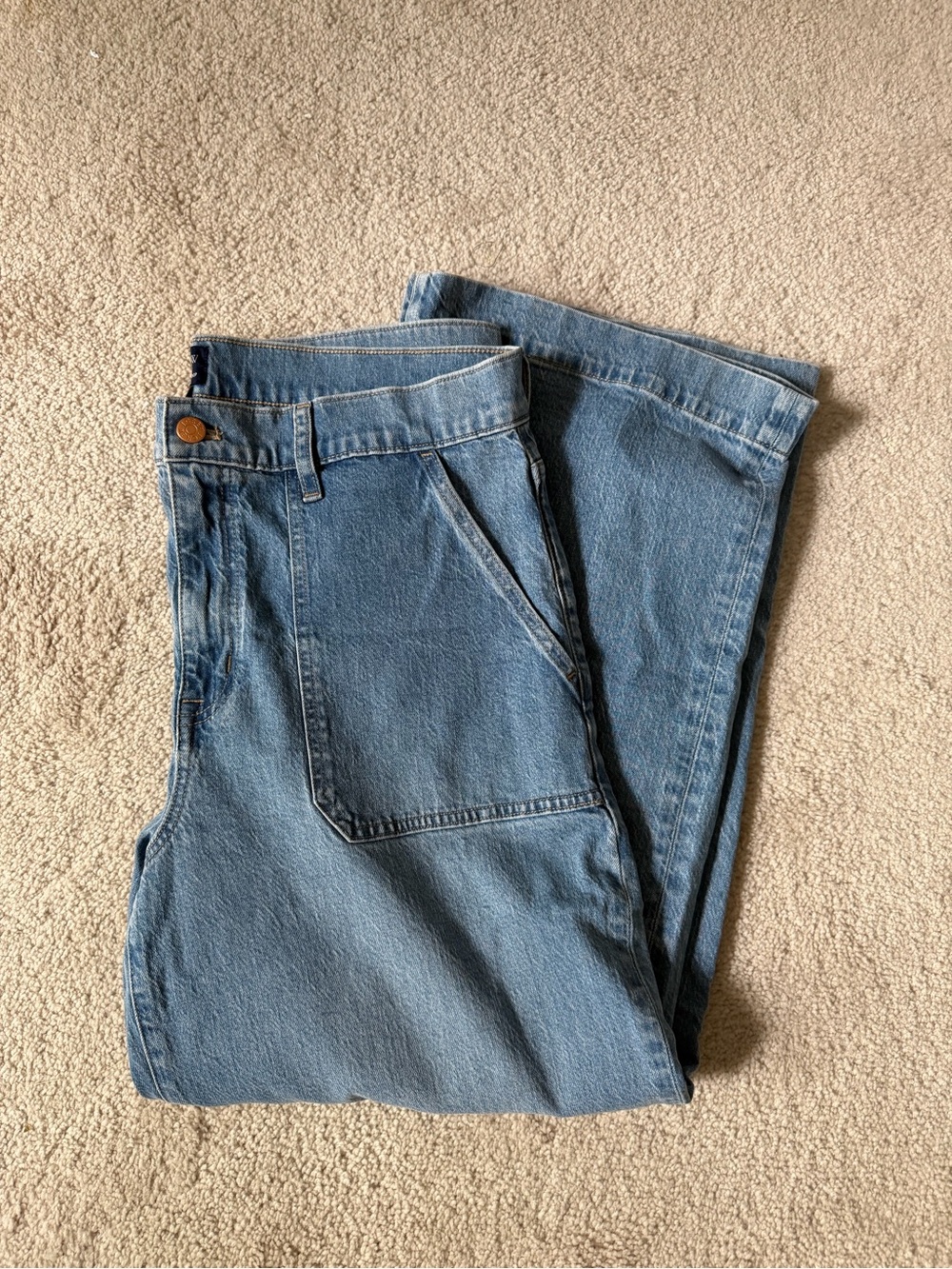 J. Crew Light Blue Wide-Leg Crop Denim Jeans